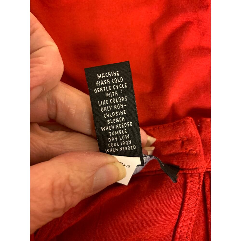 INC Top Red Sexy Simple Causal Basic Keyhole Whimsical Womens SZ XL - Picture 4 of 7